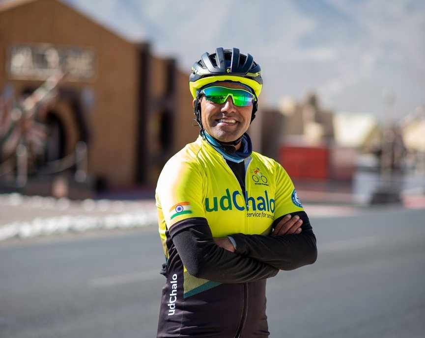 Bharat Pannu in race kit