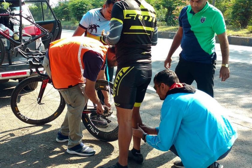 Bharat Pannu at race — the three pillars of ultra endurance cycling